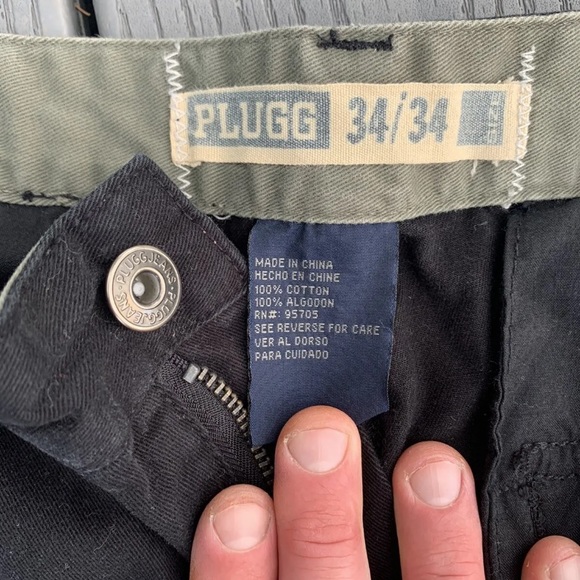 Plugg mens cargo pants 34/34 navy hiking fishing performance activewear workwear - Picture 4 of 7